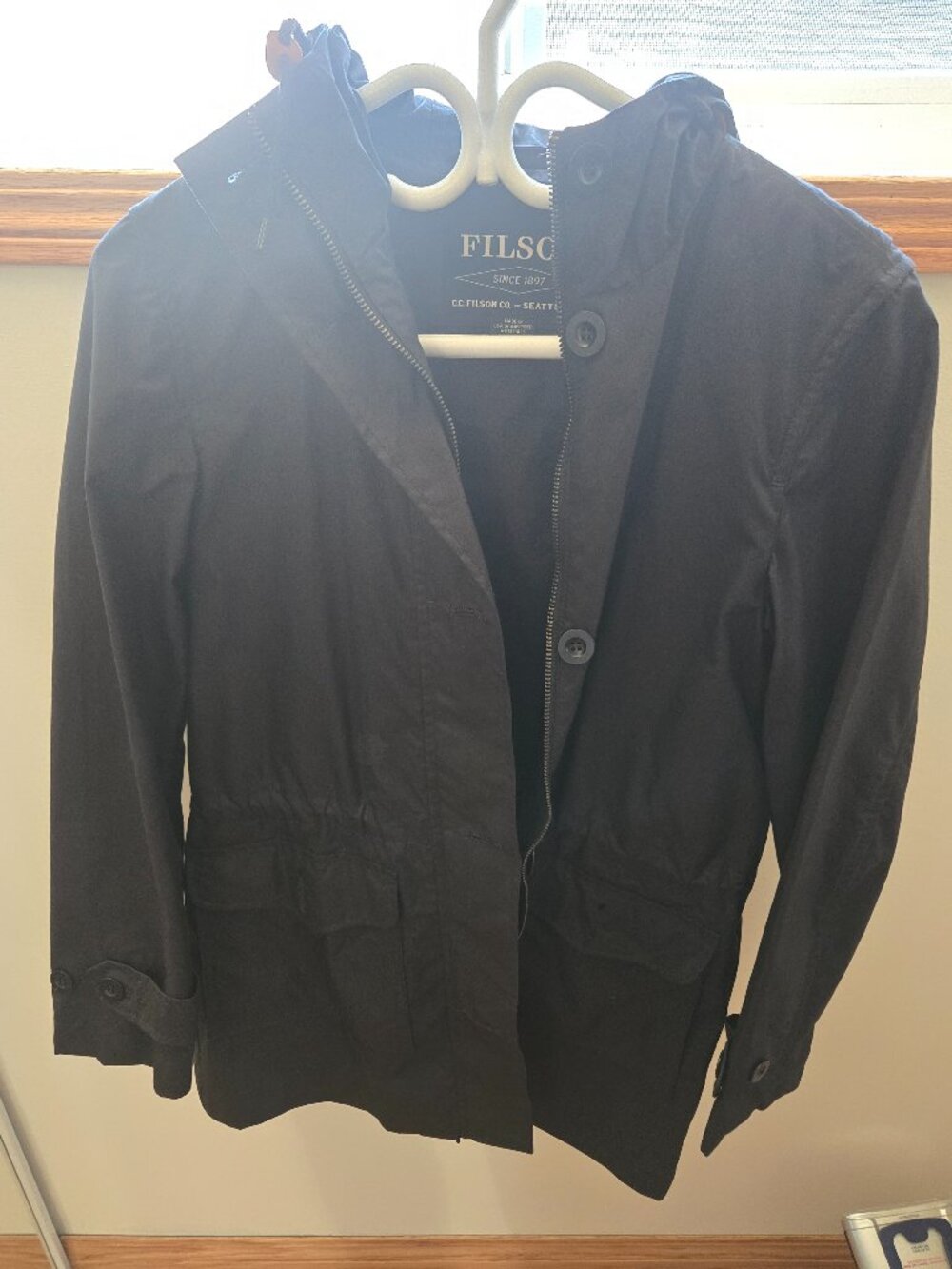 Filson Field Parka Waxed Cotton - Women's Size XS Black